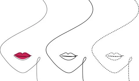 Evolution of lip shapes and styles in different artistic expressions Vector Stock Illustration