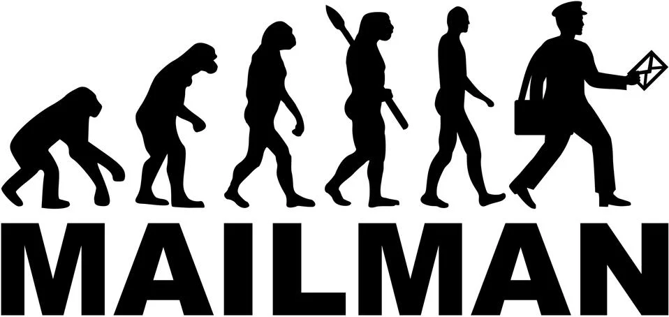 Evolution Mailman Stock Illustration