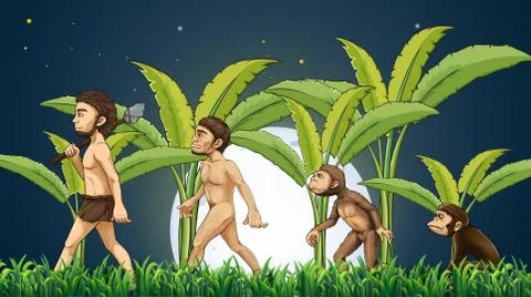 Evolution of man Stock Illustration