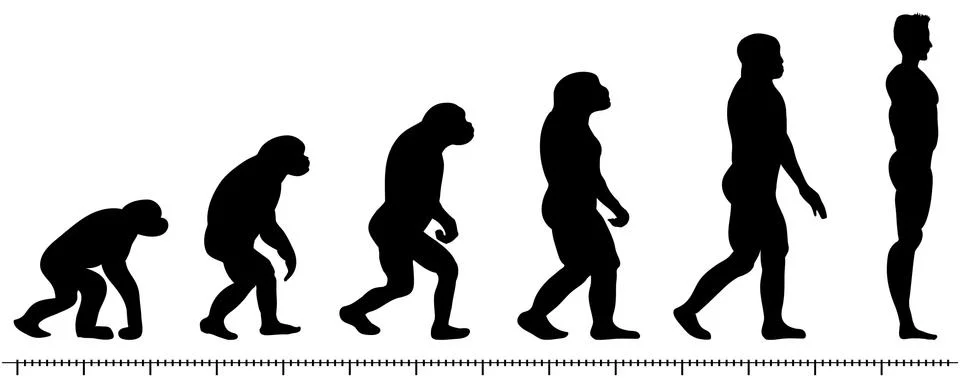 Evolution man 스톡 일러스트