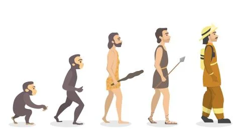 Evolution of man. Illustrazione stock