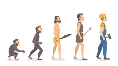Evolution of man. 스톡 일러스트