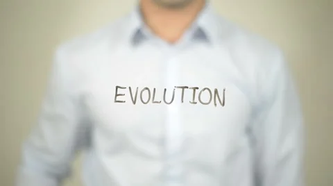 Evolution,  Man writing on transparent screen Stock Footage 62982349