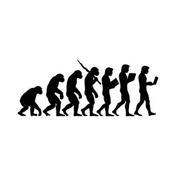 Evolution of mankind 스톡 일러스트