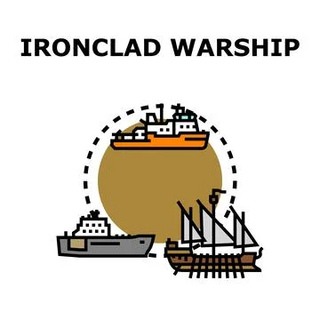 Evolution of marine vessels navigation water transport concept Stock Illustration