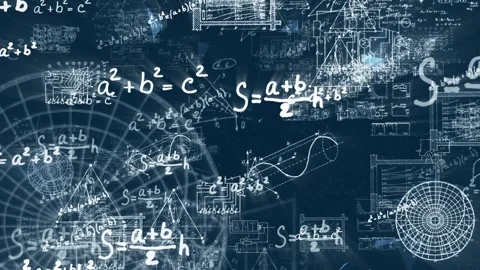 Evolution of Mathematical Geometry Equations Stock Footage 288192531