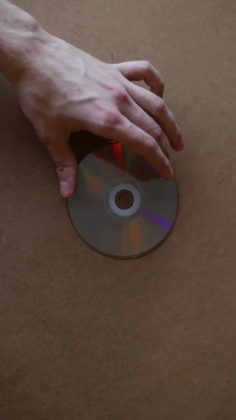 Evolution media. Videotape, CD, Flash drive. Top view. Vertical video. Stock Footage 271643932