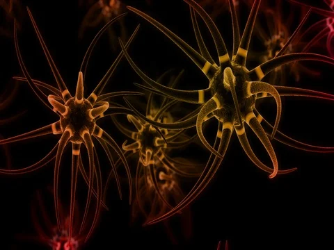 Evolution, medical background. Neural transmission. Stock Footage 77416182