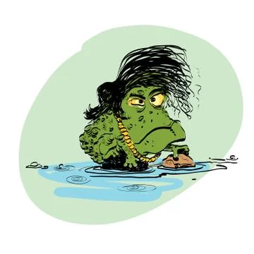 The evolution of men amphibian Stock Illustration