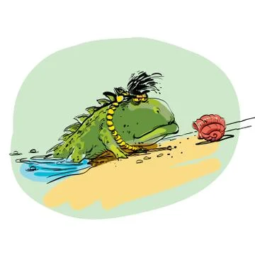 The evolution of men prehistoric fish Stock Illustration