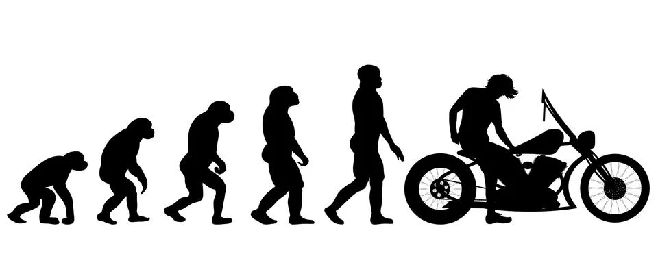 Evolution motorbike Stock Illustration