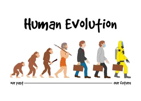 Evolution - past to future Illustrazione stock
