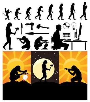 Evolution of the person Stock Photos