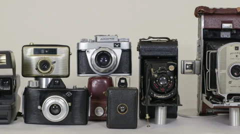 Evolution of the photo camera 11342 Stock Footage 37860140