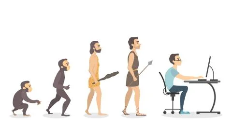 Evolution of programmer. 库存插图