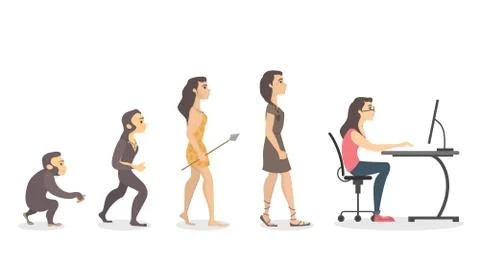 Evolution of programmer. Stock Illustration