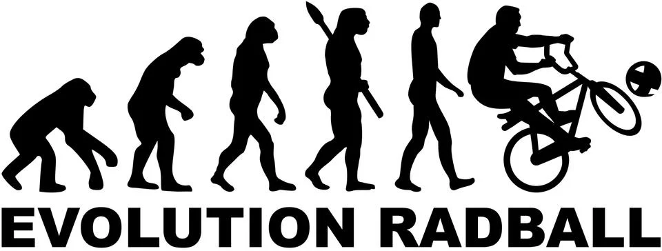 Evolution radball cycle ball Stock Illustration