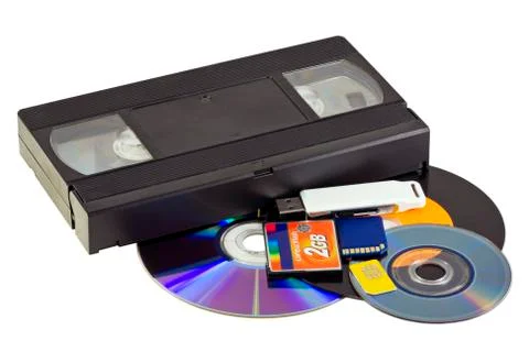 Evolution of recording devices Foto stock