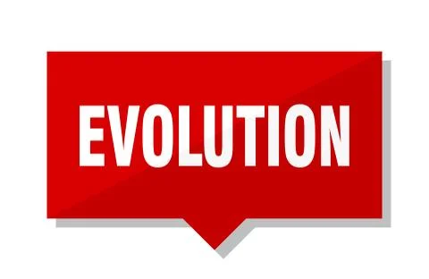 Evolution red tag Stockillustratie