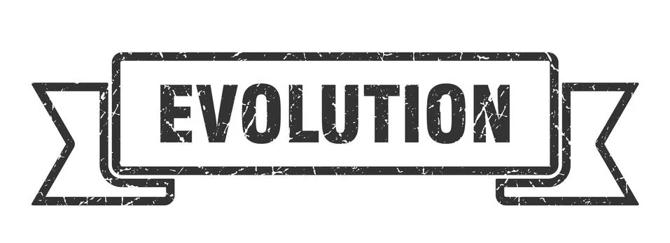 Evolution ribbon. evolution grunge band sign. evolution banner Stock Illustration
