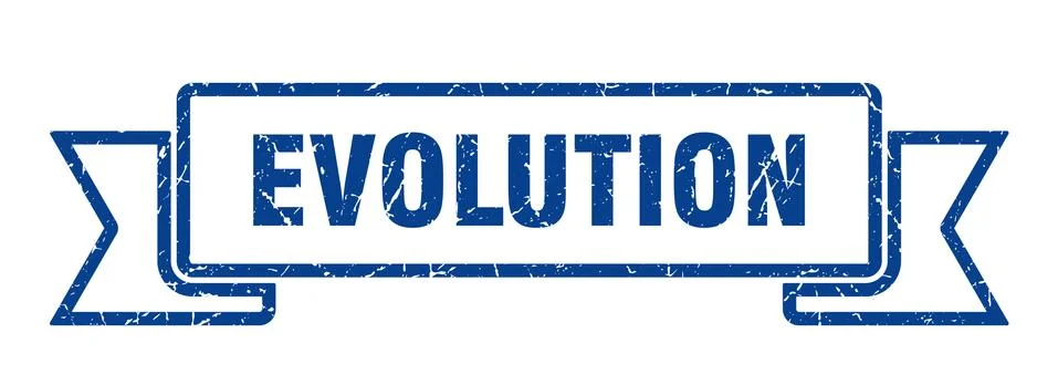 Evolution ribbon. evolution grunge band sign. evolution banner Illustrazione stock