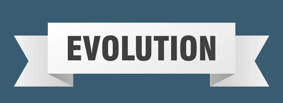 Evolution ribbon. evolution paper band banner sign Stock Illustration