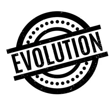 Evolution rubber stamp Stock Illustration