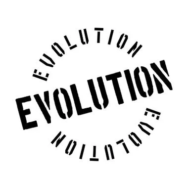 Evolution rubber stamp Stock Illustration