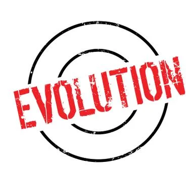 Evolution rubber stamp Stock Illustration