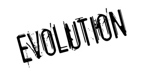 Evolution rubber stamp Stock Illustration