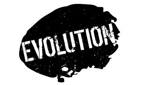 Evolution rubber stamp Stock Illustration