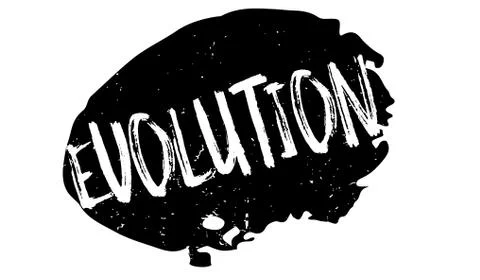 Evolution rubber stamp Stock Illustration