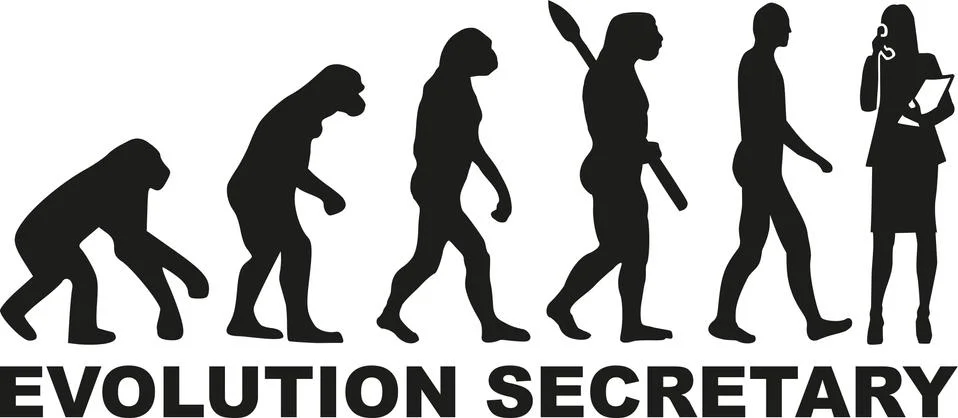 Evolution secretary Stock Illustration