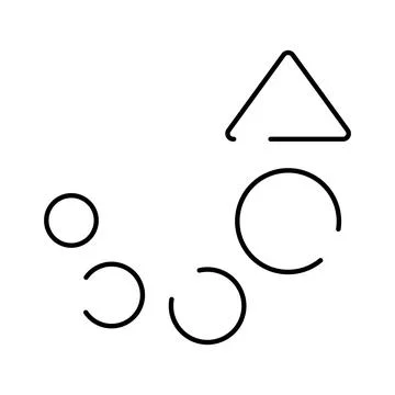 Evolution of shape from circle to upward arrow イラスト素材