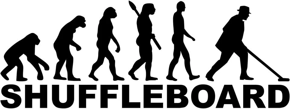 Evolution shuffleboard Stock Illustration