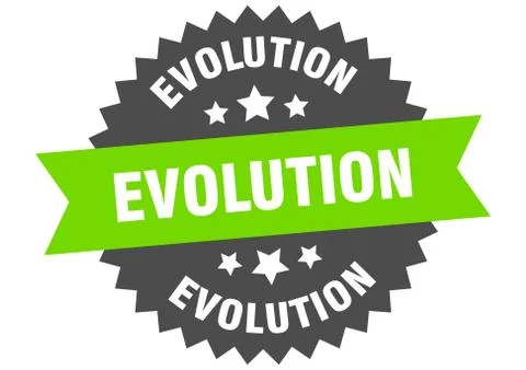 Evolution sign. evolution circular band label. round evolution sticker 스톡 일러스트