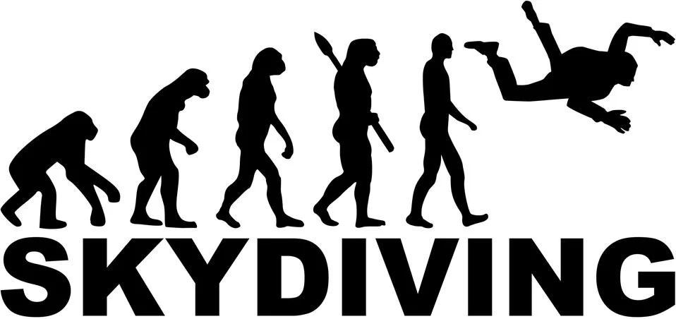 Evolution Skydiving Illustrazione stock