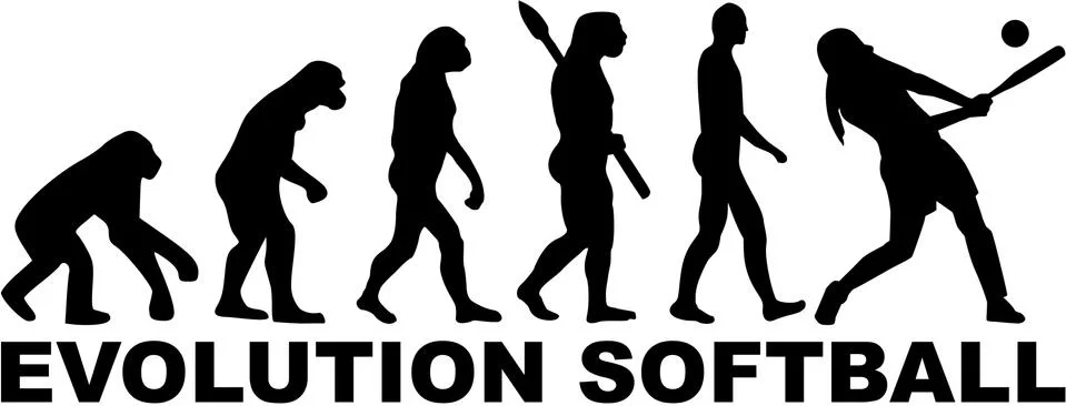 Evolution Softball Stock Illustration