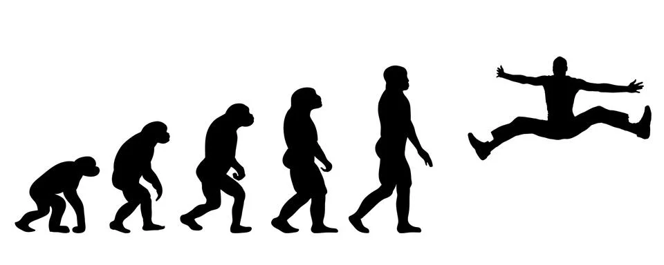 Evolution sport Illustrazione stock