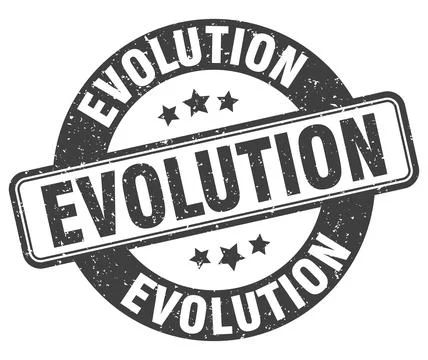 Evolution stamp. evolution label. round grunge sign Stock-Illustration