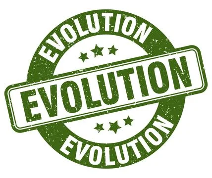 Evolution stamp. evolution label. round grunge sign Stock Illustration
