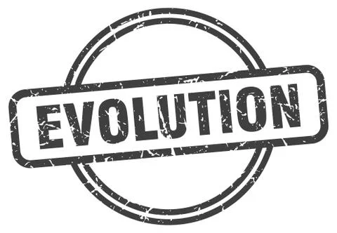 Evolution stamp. evolution round vintage grunge sign. evolution Stock Illustration