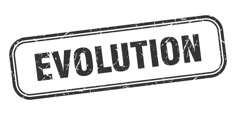 Evolution stamp. evolution square grunge black sign Stock Illustration