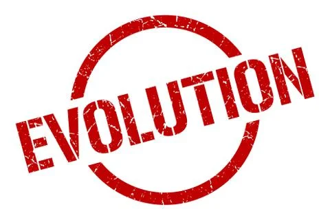 Evolution stamp Stock Illustration