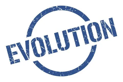 Evolution stamp 스톡 일러스트