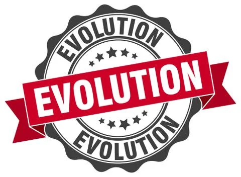 Evolution stamp. sign. seal Stock Illustration