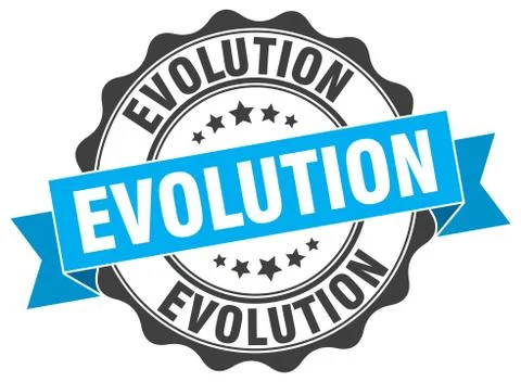 Evolution stamp. sign. seal 스톡 일러스트