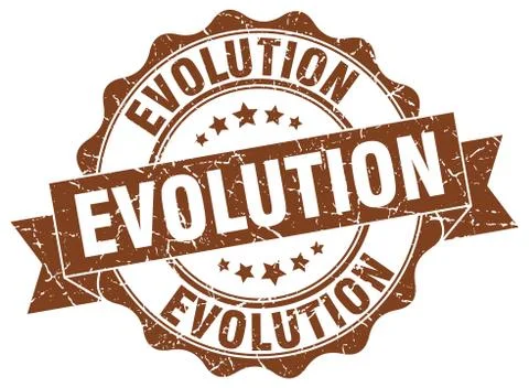 Evolution stamp. sign. seal 스톡 일러스트