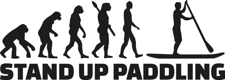 Evolution Stand up paddling sup イラスト素材