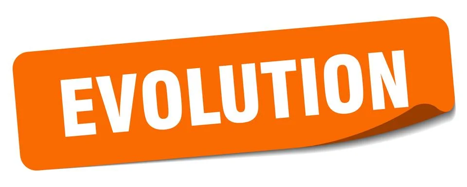 Evolution sticker. evolution label Stock-Illustration